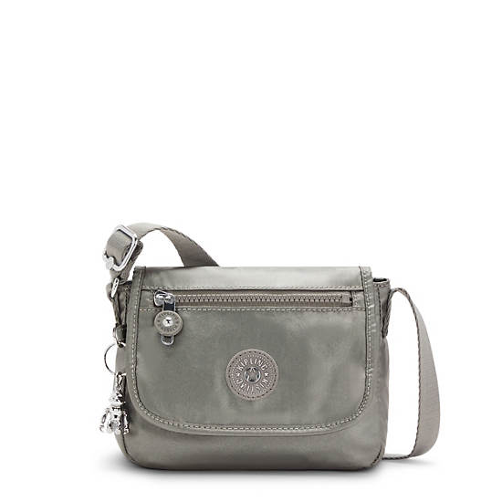 Bolsos Mini Kipling Sabian Metallic Crossbody Grises | MX 1347EB